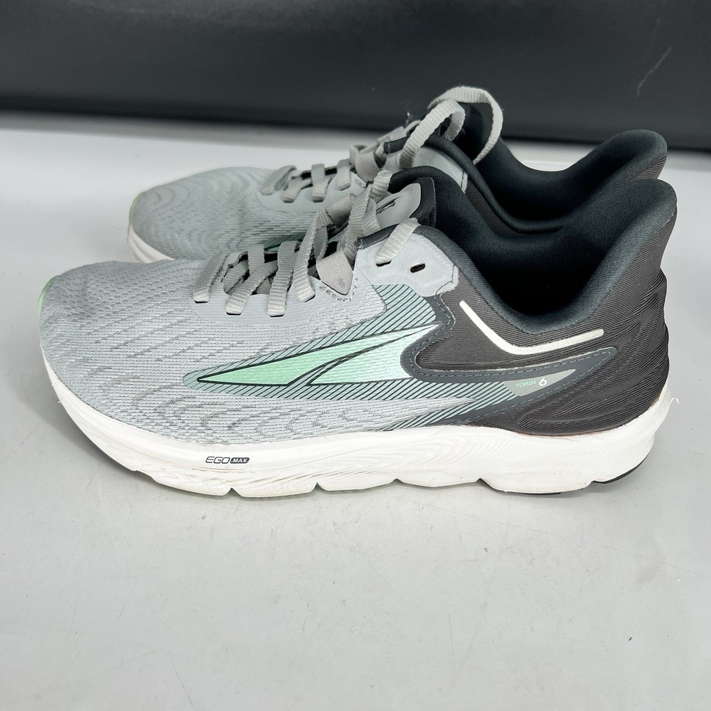 Altra Torin 6 Running Shoes AL0A7R78220 Women's Sz 6.5 Gray Mint Green Athletic